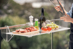 PLONKIT Table for a framed glass fence or balcony
