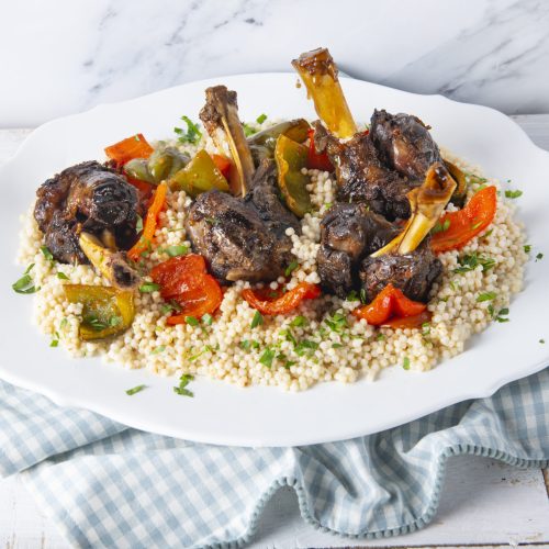 Lamb Shanks with Giant Couscous